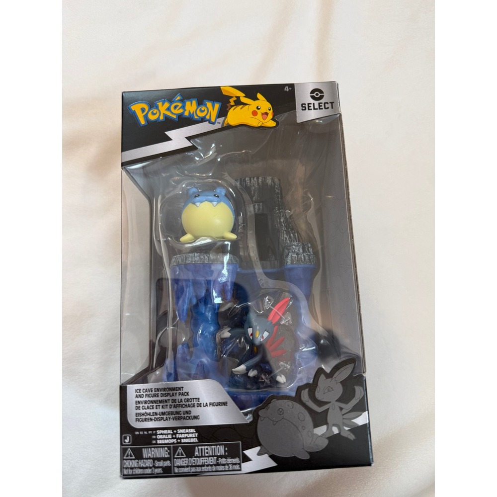 Pokemon Select Ice Cave Environment Figure Pack Spheal Sneasel Jazwares Series 7